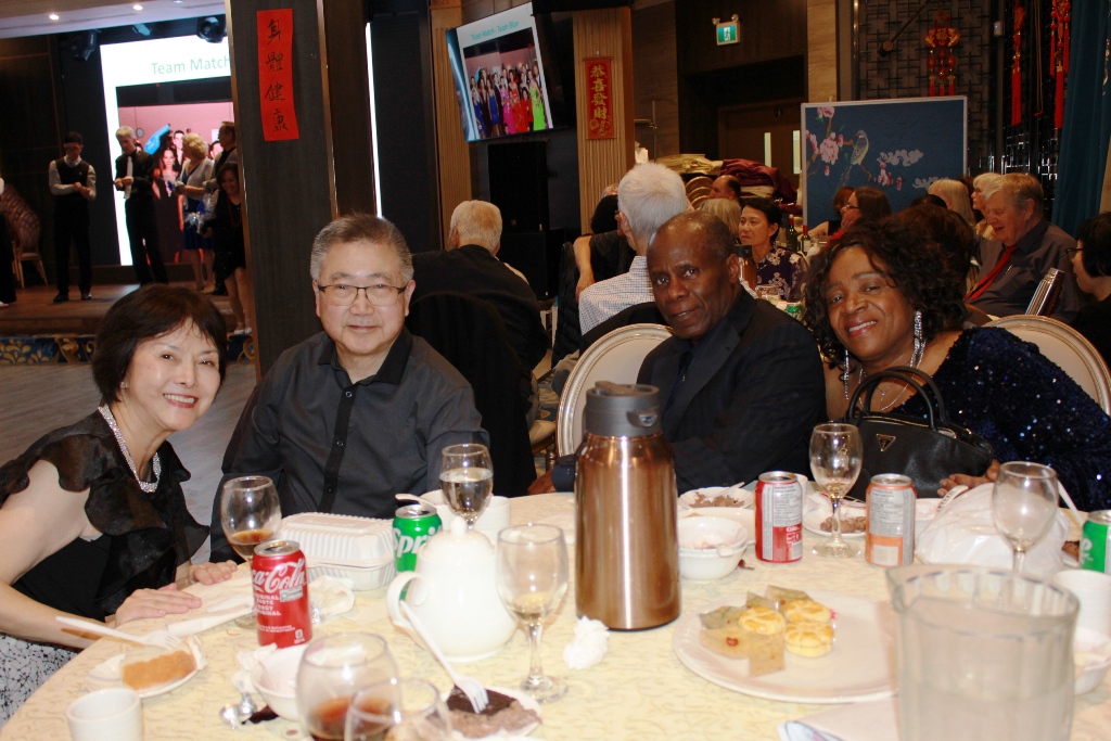 Banquet dinner table gathering